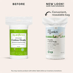 Sky Organics disques coton larges, surface lisse idéale pour appliquer le tonique.