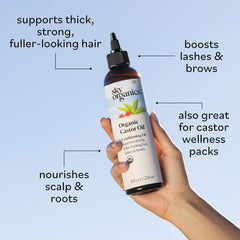 Sky Organics huile de castor – gouttes faciles à appliquer sur les cils