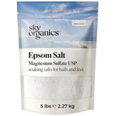 Sky Organics sel Epsom bain en sac refermable, détente musculaire douce.