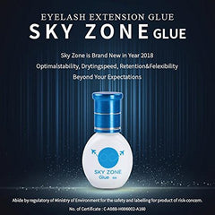 Sky Zone adhesive dispensing cap aiding clean application during extensions