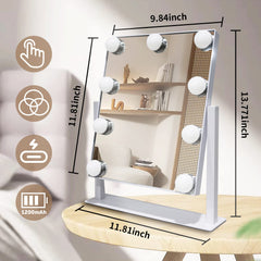 SLIMOON Miroir: contrôles tactiles et 3 modes couleur pour éclairage personnalisé.