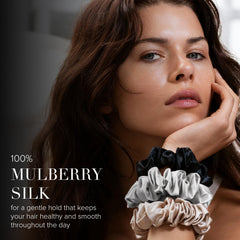 SLIP coffret serre-cheveux noir en soie, élégant et pratique pour offrir.