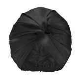 SLIP Turban en soie Pure Noir, douceur capillaire et réduction des frictions nocturnes.
