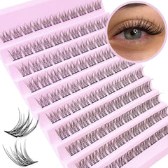Cils grappes SLSXNL effet plume et courbure D pour un regard naturel.