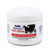 Smith Amish Foot Cream jar close-up highlighting a rich, cooling formula for feet