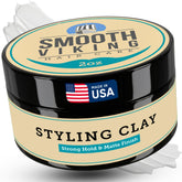 Smooth Viking Argile cheveux homme avec tenue ferme pour une coiffure durable.