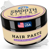 Smooth Viking Beard Care hair paste bottle, promoting matte hold.