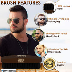 Ensemble cadeau Smooth Viking barbe: brosse et peigne pour homme