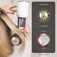 Brosse ronde Sndyi avec poils de sanglier naturels pour cheveux lisses et brillants