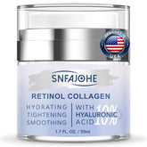 SNFAJOHE Instant Face Lift Cream bottle demonstrates instant firming action.