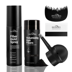 SNOWSEN fibres capillaires avec applicateur précis pour une couverture ciblée et naturelle.