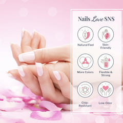 SNS Nails poudre blanche classique pour une finition French parfaite