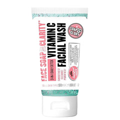 Soap & Glory Face Soap & Clarity vitamine C, bouteille 50 ml, démarrage d'une routine lumineuse.