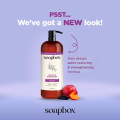 Soapbox Biotin Shampoo – Texture crémeuse facilitant le démêlage et le lavage