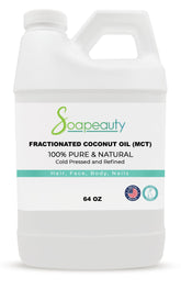 Soapeauty huile coco fractionnée, bouteille 64oz, hydratation légère pour peau et cheveux.
