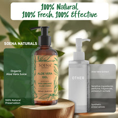 Soena Aloe Vera Gel après soleil apaise et réhydrate la peau