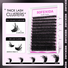 SOFENIDA Lash Clusters 10-18mm : volume personnalisé à domicile