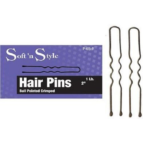 Boîte Soft 'N Style pour épingles bronze, rangement pratique pour cheveux et déplacements.