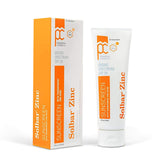 Solbar crème zinc transparent SPF 38 dans sa bouteille de 118 ml, texture légère prête à l usage.