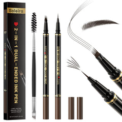 Soleira sourcils stylo quatre-point microblading imitant poils pour un look naturel.