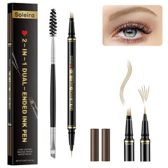 Stylo sourcils Soleira à 4 pointes, effet microblading naturel.
