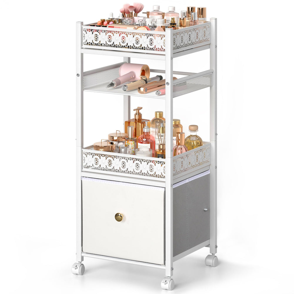 SOLIMINTR Organisateur maquillage avec tiroir, rangement clair et accessible pour tous vos produits.