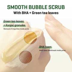 SOME BY MI Bye Bye Blackhead Bubble Cleanser, tanin-complexe pour une sensation d’élasticité des pores.