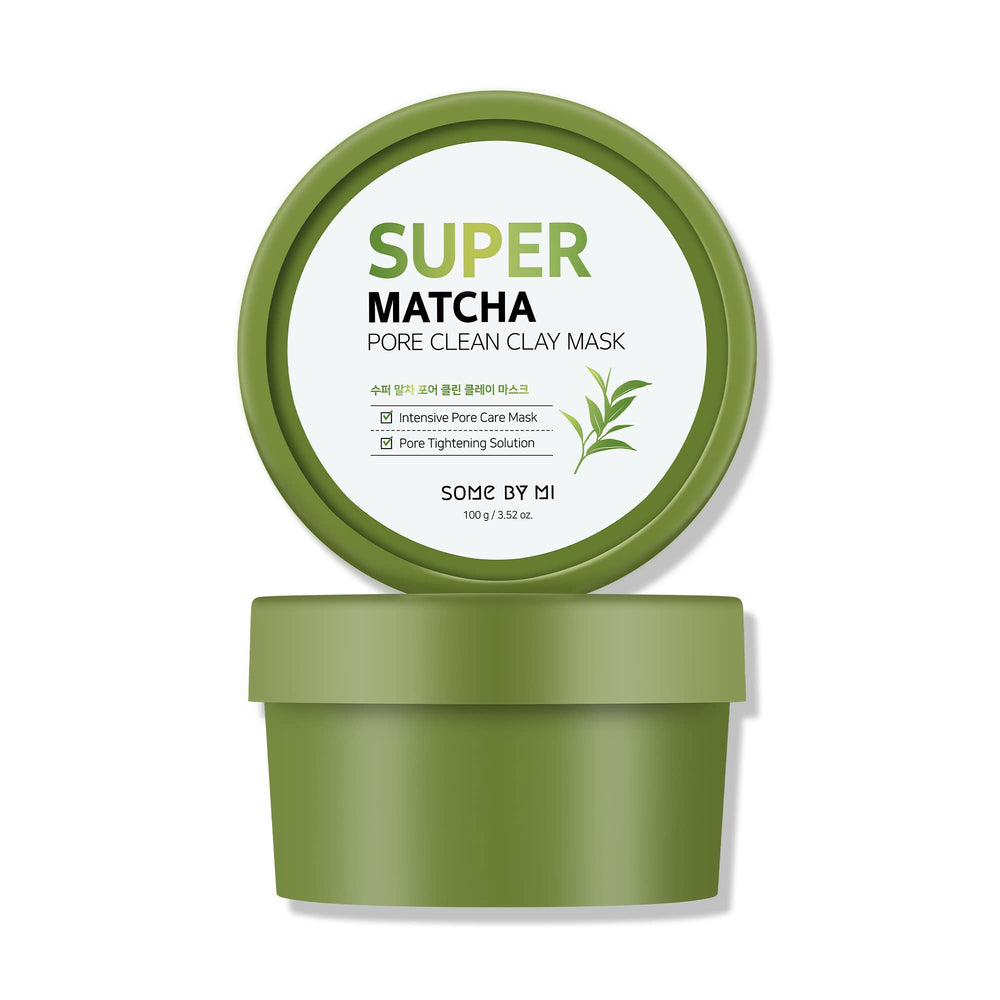 SOME BY MI Super Matcha Argile Masque sur visage pour resserrer les pores