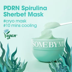 SOME BY MI masque visage spirulina, refroidissement rapide et apaisement.