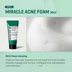 SOME BY MI Miracle Clear Foam : mousse nettoyante, apaisante et peau sensible