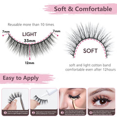 SONAFEEL Cils vison synthétique Confort léger: port prolongé tout au long de la journée.