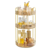 SONGMICS Organisateur maquillage 3 etages rotatif: acces rapide aux produits