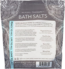 Soothing Touch dead-sea-salt crystals closeup – mineral-rich formula supports a soothing soak