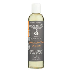 Soothing Touch - bouteille d huile de bain et corps santal, idéale pour la détente et l hydratation.