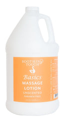 Lotion basique sans parfum Soothing Touch, parfaite pour massages professionnels et spa.