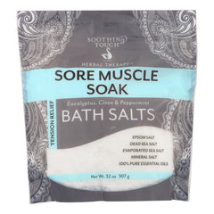 Soothing Touch Muscle Soak dans le pot, détente musculaire après l’effort.