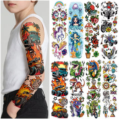 SOOVSY Sirène tatouage temporaire, motif coloré pour fête et jeu imaginatif.