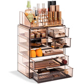 Sorbus organisateur maquillage 7 tiroirs, vue générale pratique pour retrouver rapidement les produits.