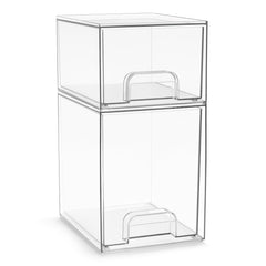Sorbus rangeurs en acrylique 2-pack avec tiroirs, rangement clair et pratique.