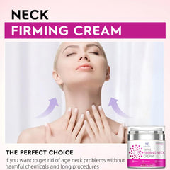 Application ascendante sur le cou décolleté, peau visiblement plus lisse.