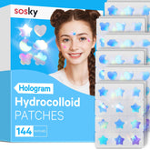 Patch sosky holographique étoile: couvre les imperfections avec style ludique.