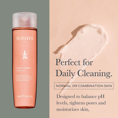 SOTHYS Vitalité Lotion: disque coton-visage, application douce pour tonifier.