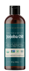 L'huile SOULSATION jojoba bio pour peau – hydratation légère et durable.