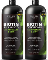 Le Shampoing Biotine SOULSPA PURE en flacon, produit une mousse fraîche et purifiante.