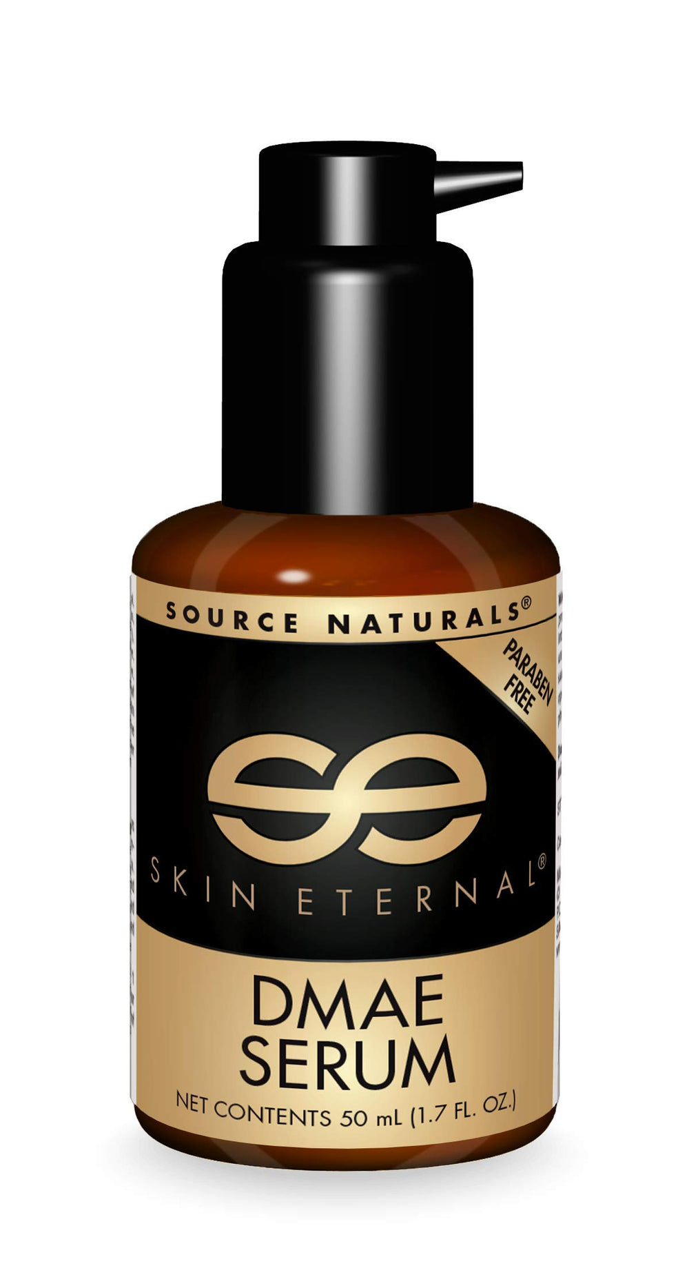 Source Naturals Skin Eternal Serum - bouteille visible, soin doux pour peau ferme.