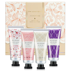 Coffret Spa Luxetique crèmes mains lavande, hydratation durable et douceur.
