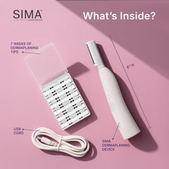 SIMA Dermaplane épilation du duvet visage en douceur pour peau nette.