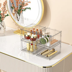 SpaceHacks organissateur maquillage empilable en acrylique pour gain d'espace.