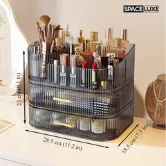 SpaceLuxe Tiroirs grands-palettes et soins: grande capacité pour objets volumineux.