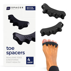Spacer Mobility écarteur d'orteils 4 boucles, ensemble, améliore l’alignement et le confort du pied.